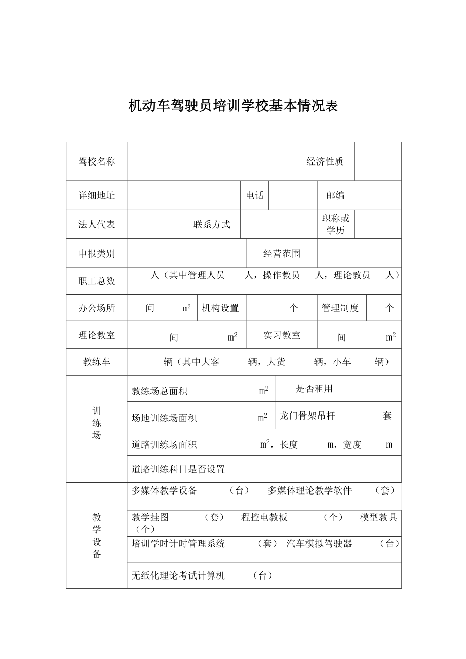 精品资料（2021-2022年收藏）江西机动车驾驶员培训行政许可申请表.doc_第3页