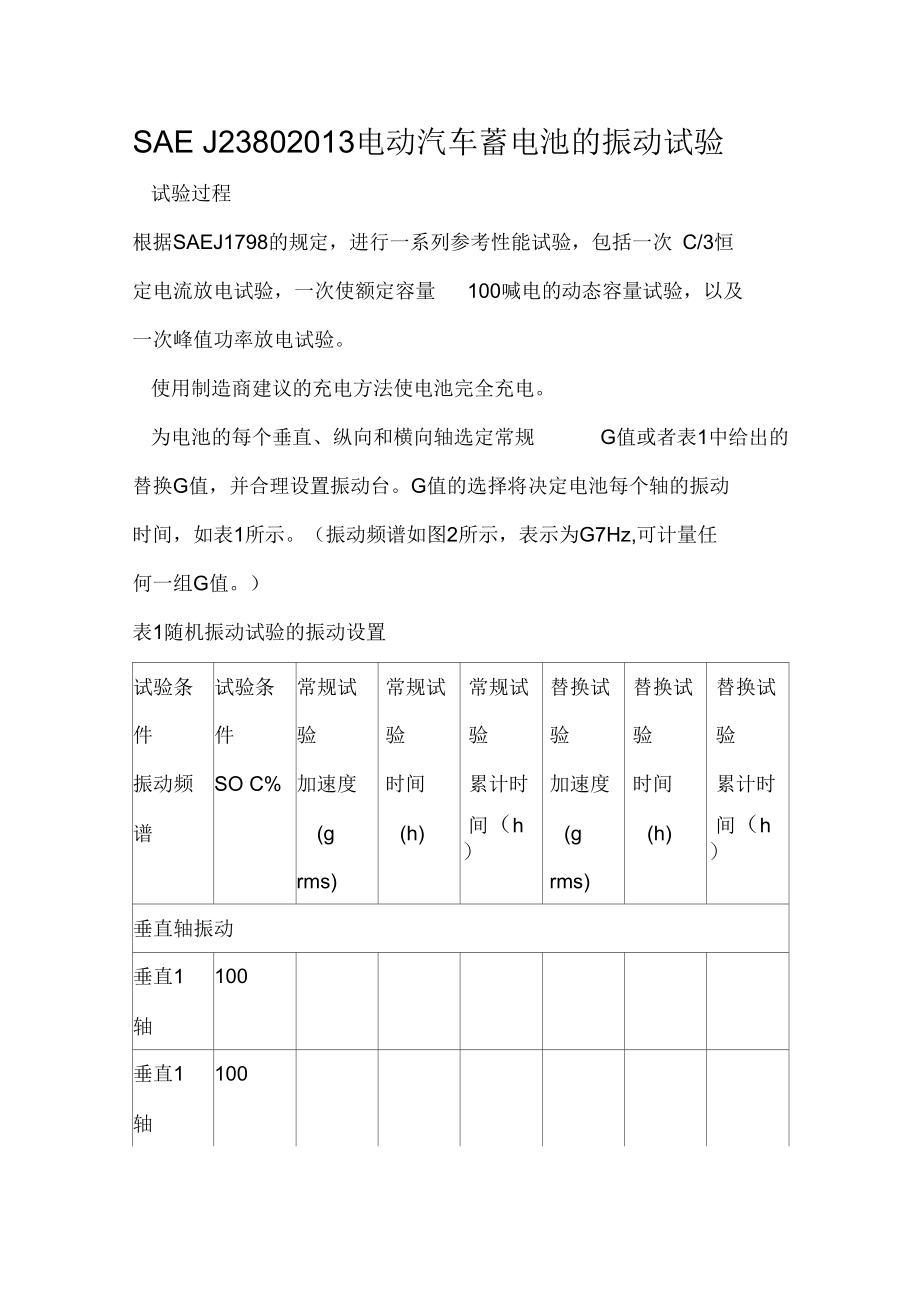 SAEJ2380-2013电动汽车蓄电池的振动试验中文.docx_第1页