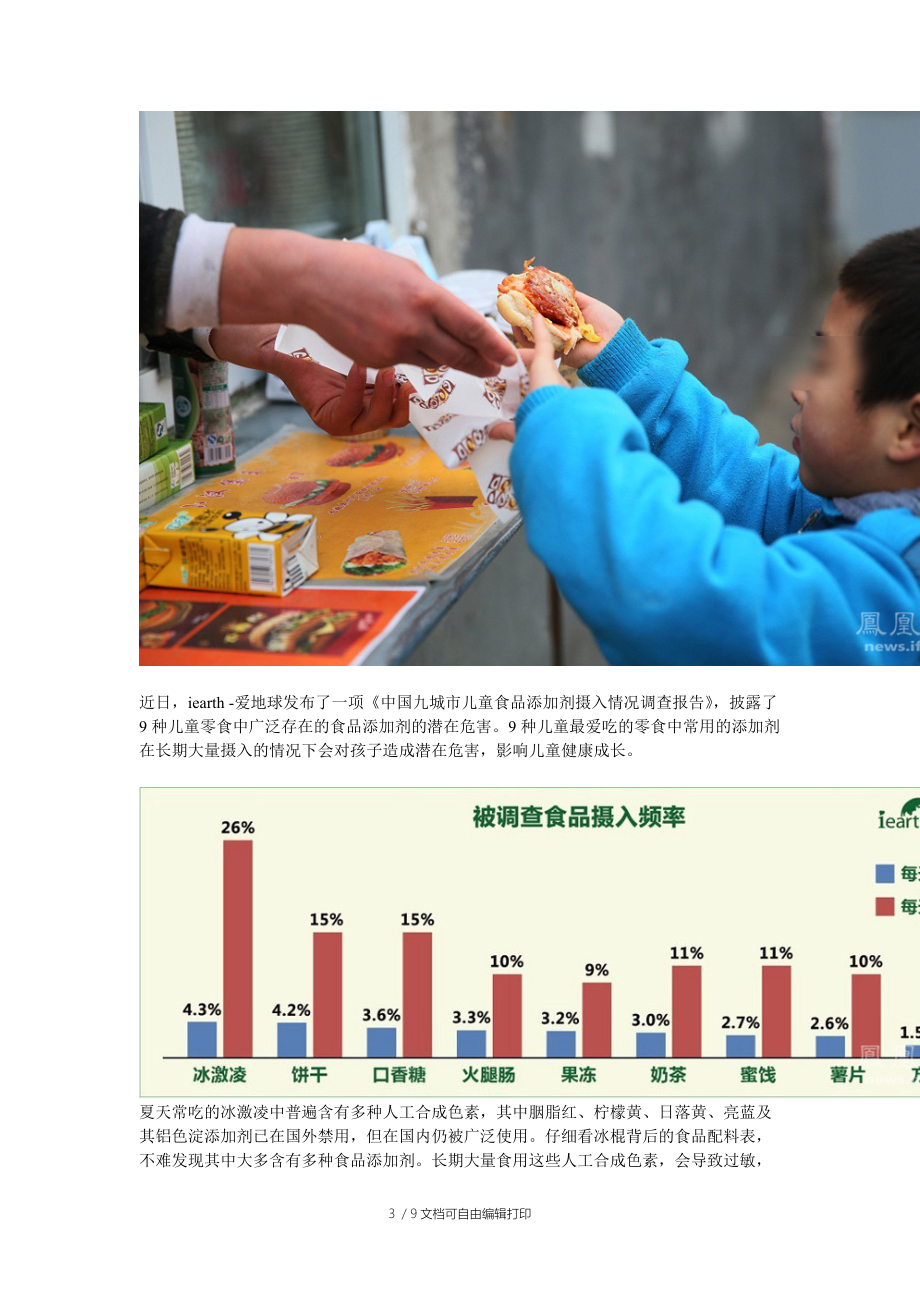 中国城市儿童食品添加剂摄入情况调查报告.doc_第3页