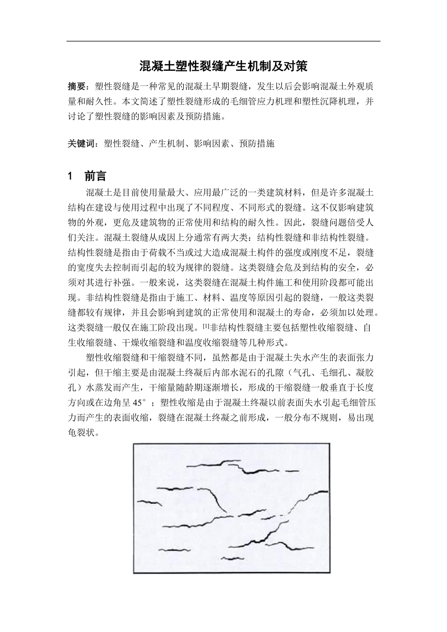 混凝土塑性裂缝产生机制及对策.doc_第2页
