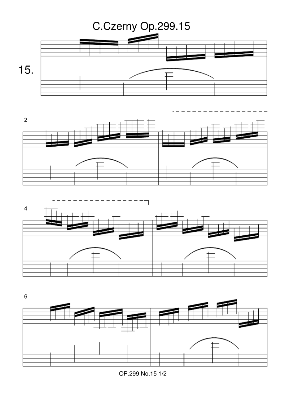 C.CzernyOp.299.15原版简五谱符头有数字的五线谱适用新手钢琴谱正谱.pdf_第1页
