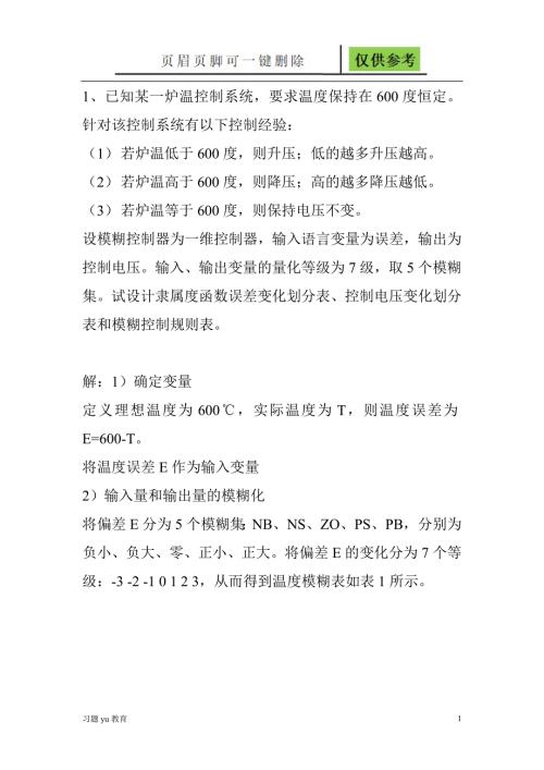 智能控制作业骄阳教学.doc
