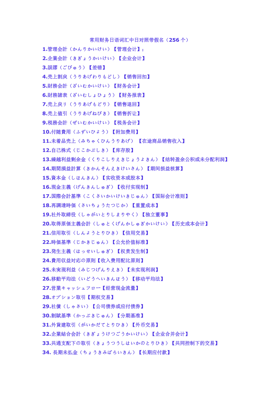 常用财务日语词汇中日对照带假名.doc_第1页