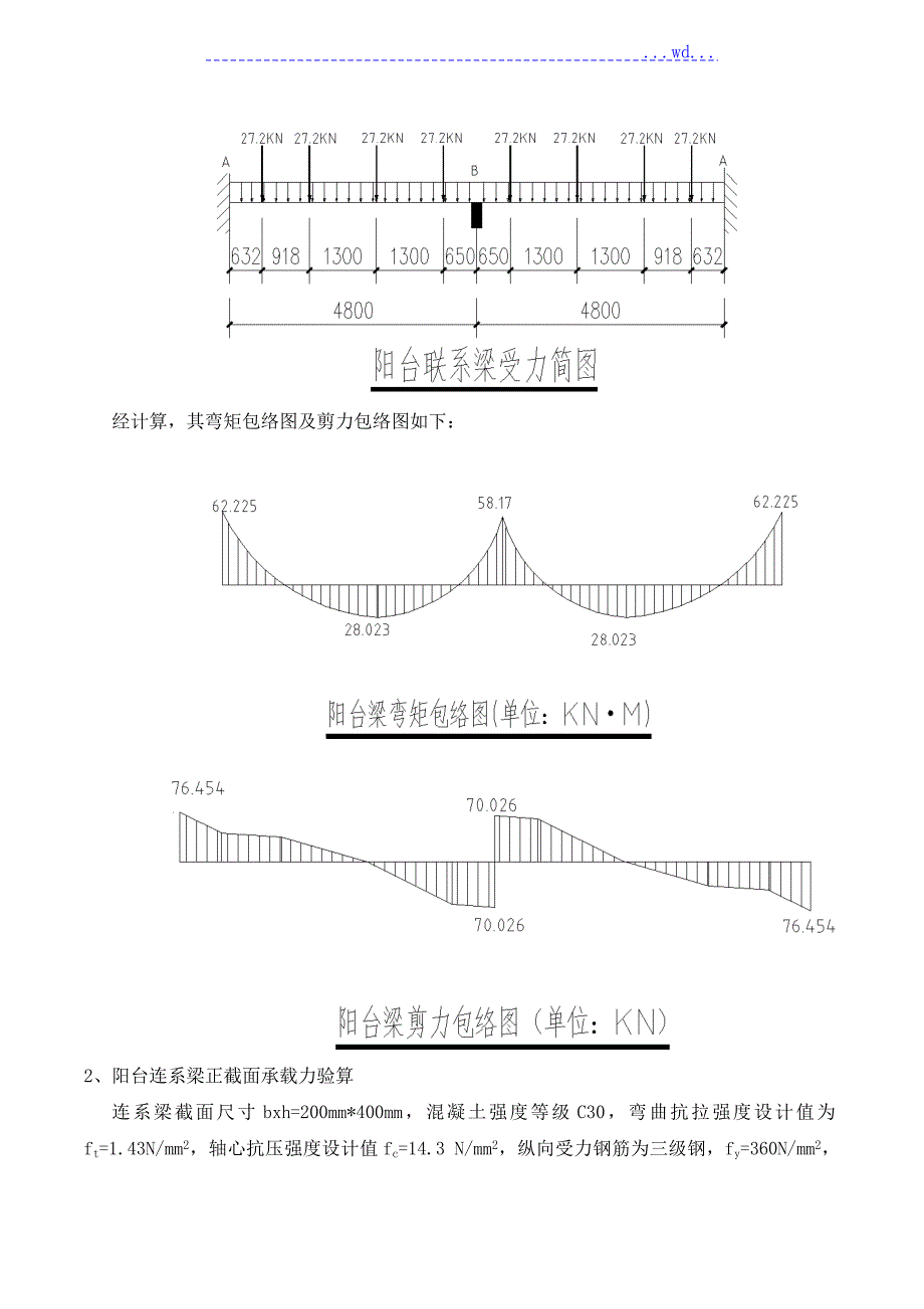悬挑脚手架作用下阳台梁承载力验算.doc_第2页