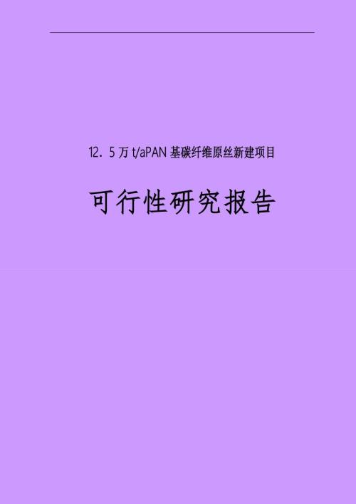 年产12万吨PAN基碳纤维原丝建设项目可行性研究报告.doc
