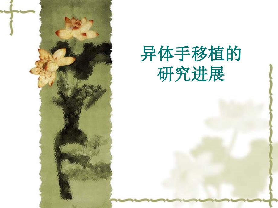 异体手移植的进展.ppt_第1页