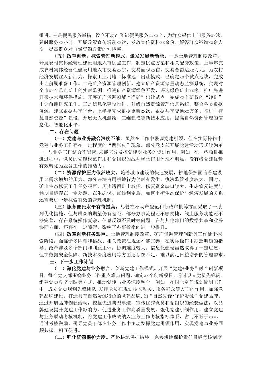市自然资源局党委2025年上半年工作情况总结.docx_第2页