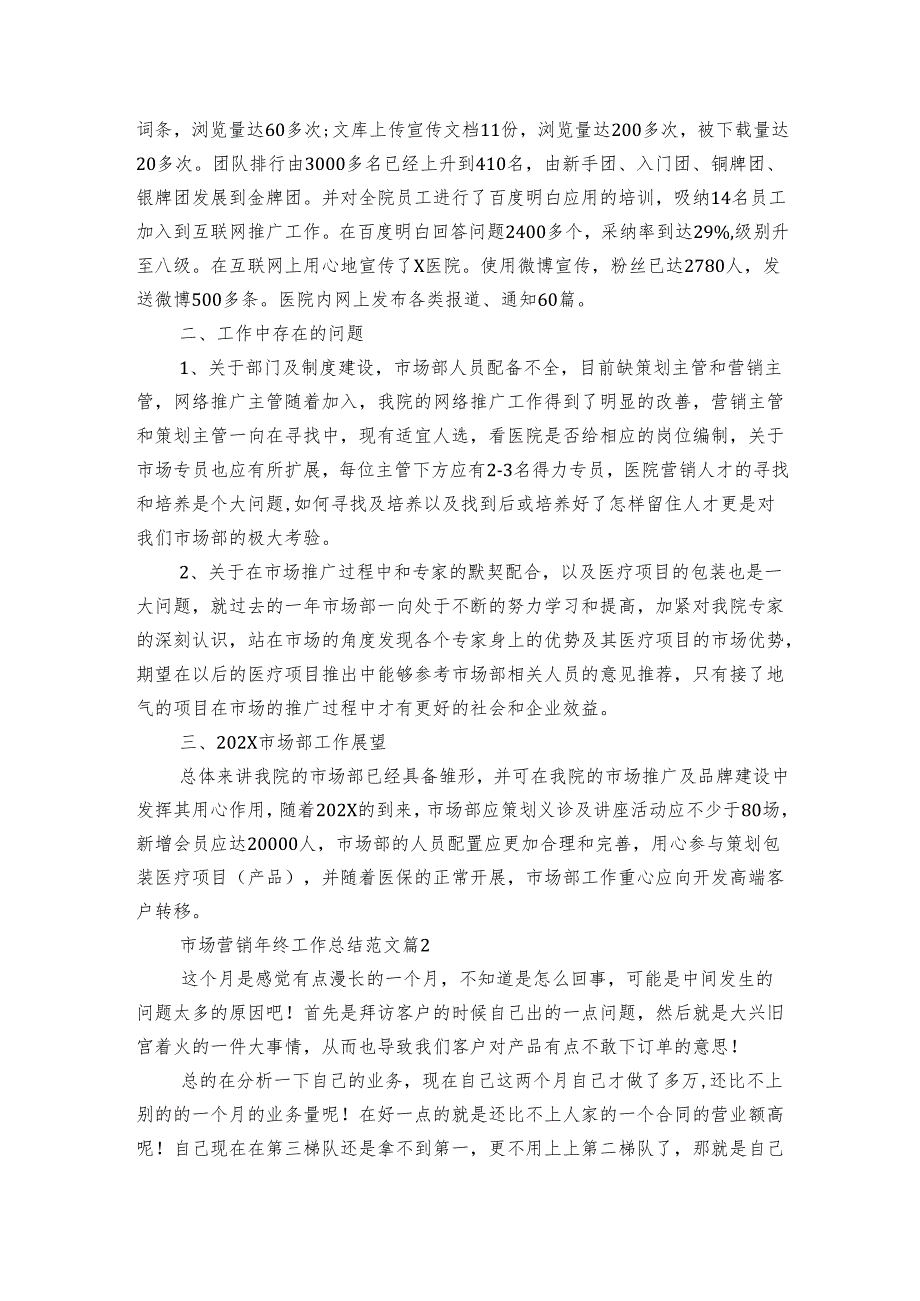 市场营销年终工作总结范文（16篇）.docx_第2页