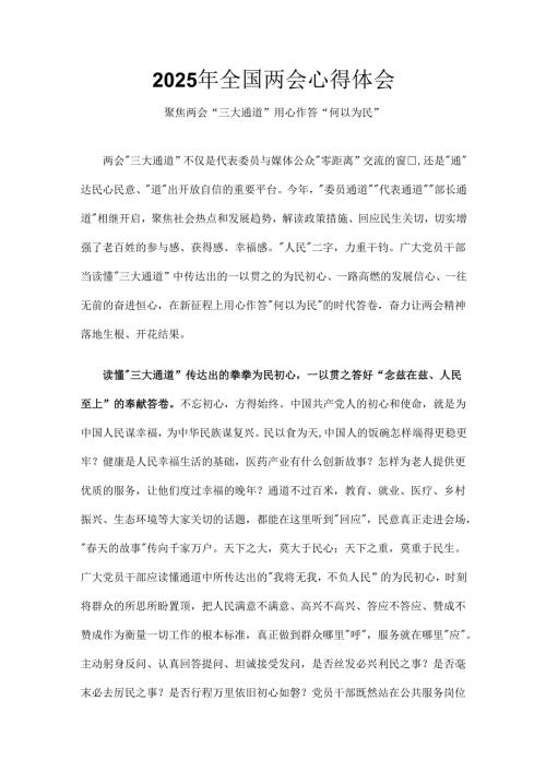 党员2025年两会心得体会材料6篇.docx