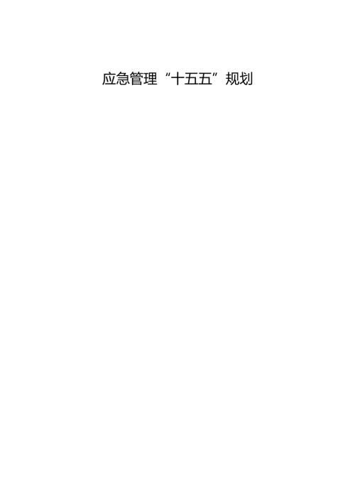 应急管理“十五五”规划(1).docx