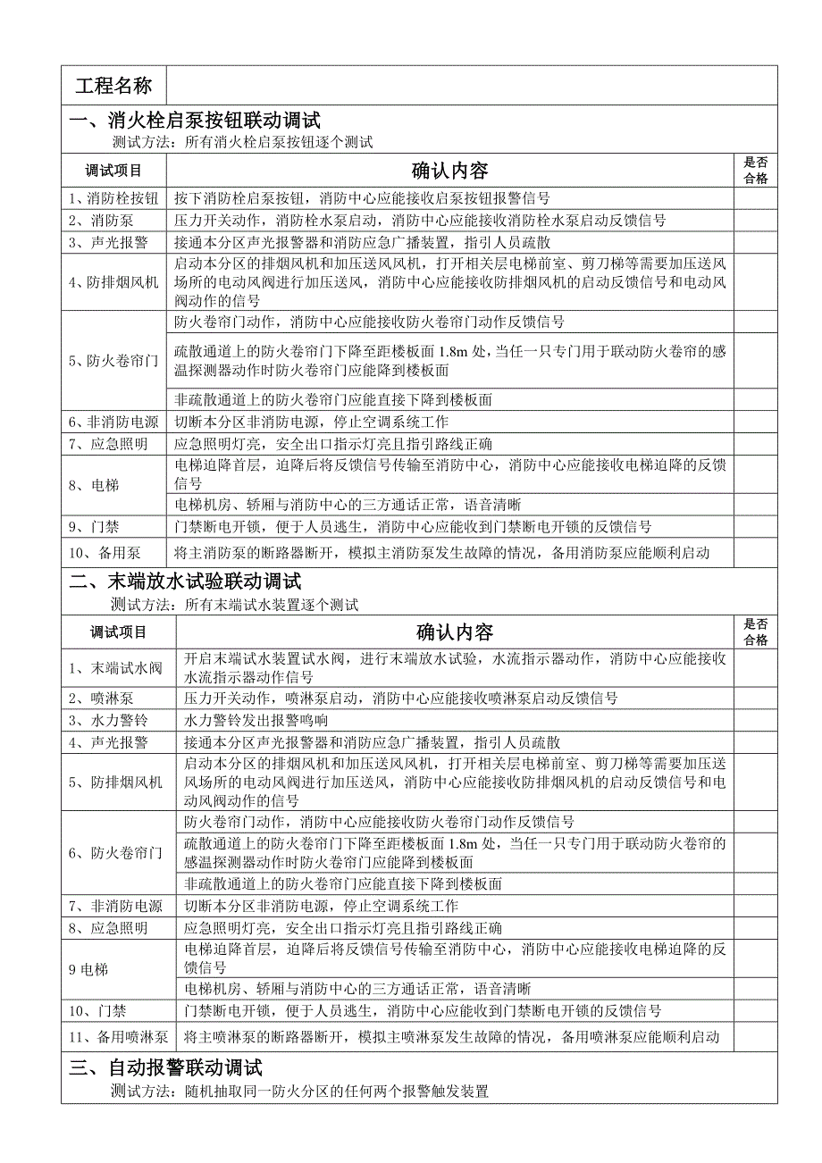 消防联动调试记录表通用.doc_第1页