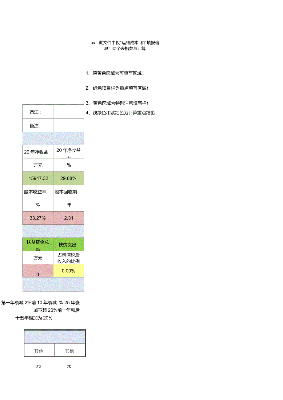 最新光伏电站投资收益完整精准详细测算表珍藏版V5.doc_第3页