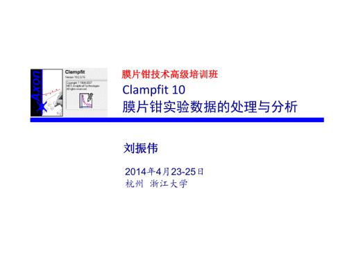 浙江大学刘振伟教授高级培训班膜片钳技术数据处理与分析.ppt