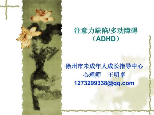 注意力缺陷多动障.ppt