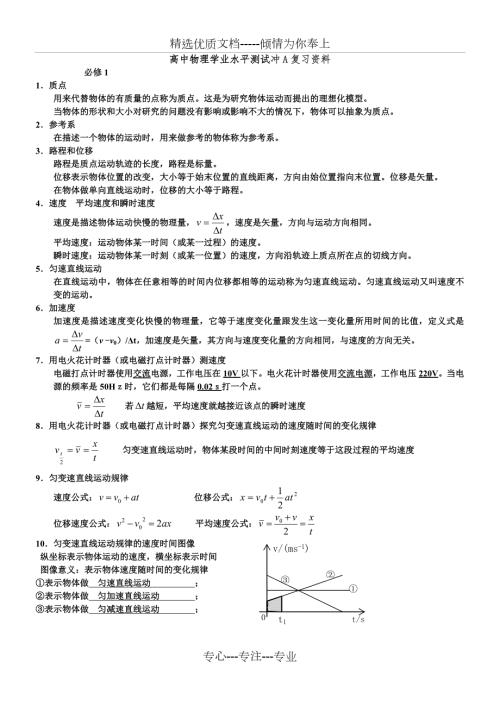 广东学业水平考试物理常考知识点共12页.doc