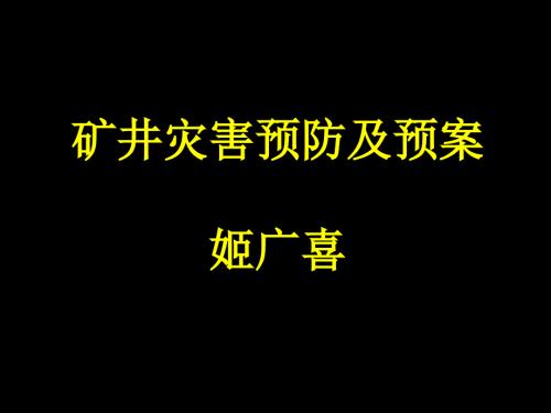 煤矿灾害预防及应急预案.ppt
