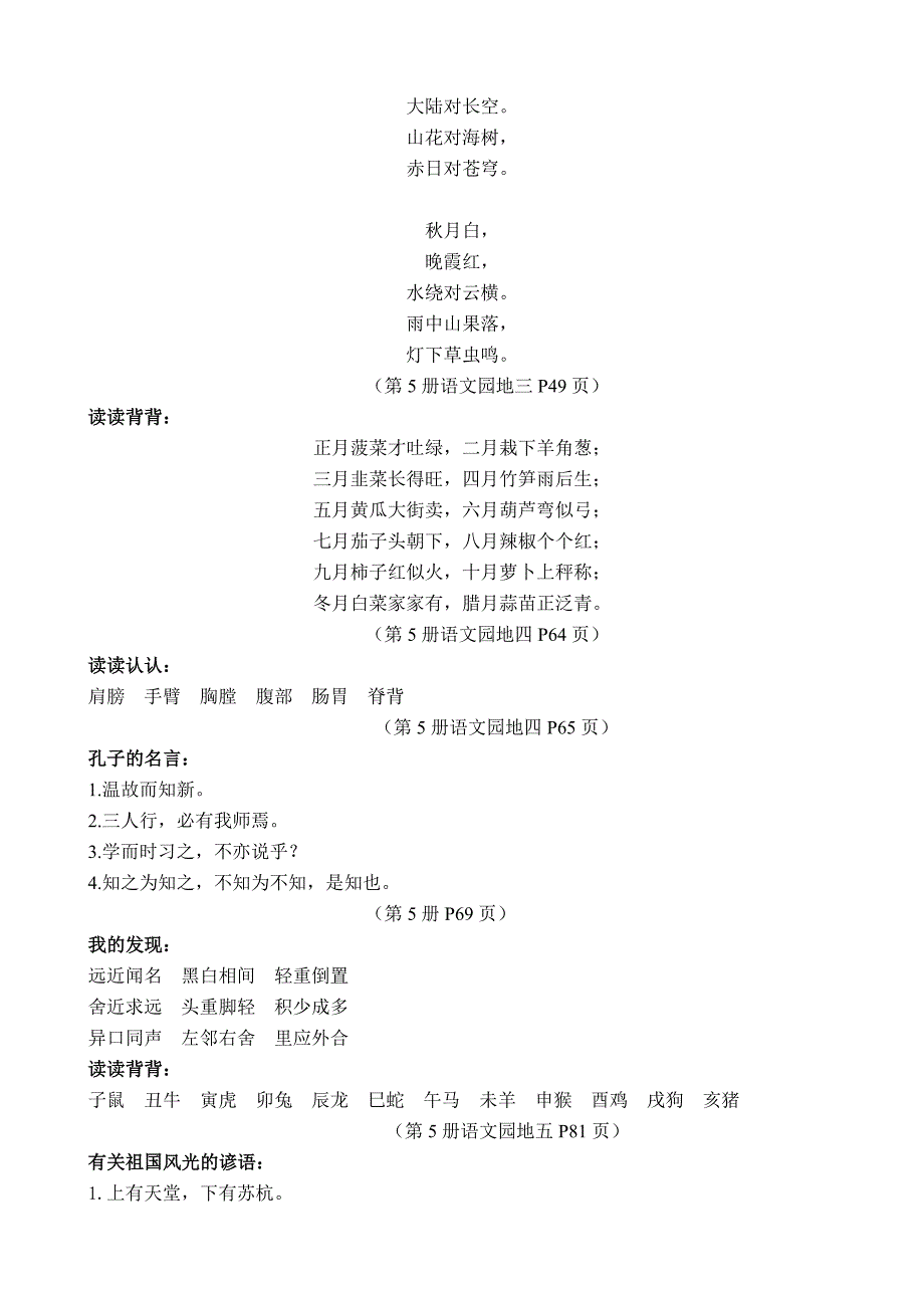 小学语文1至6年级各册好词佳句汇总.doc_第3页