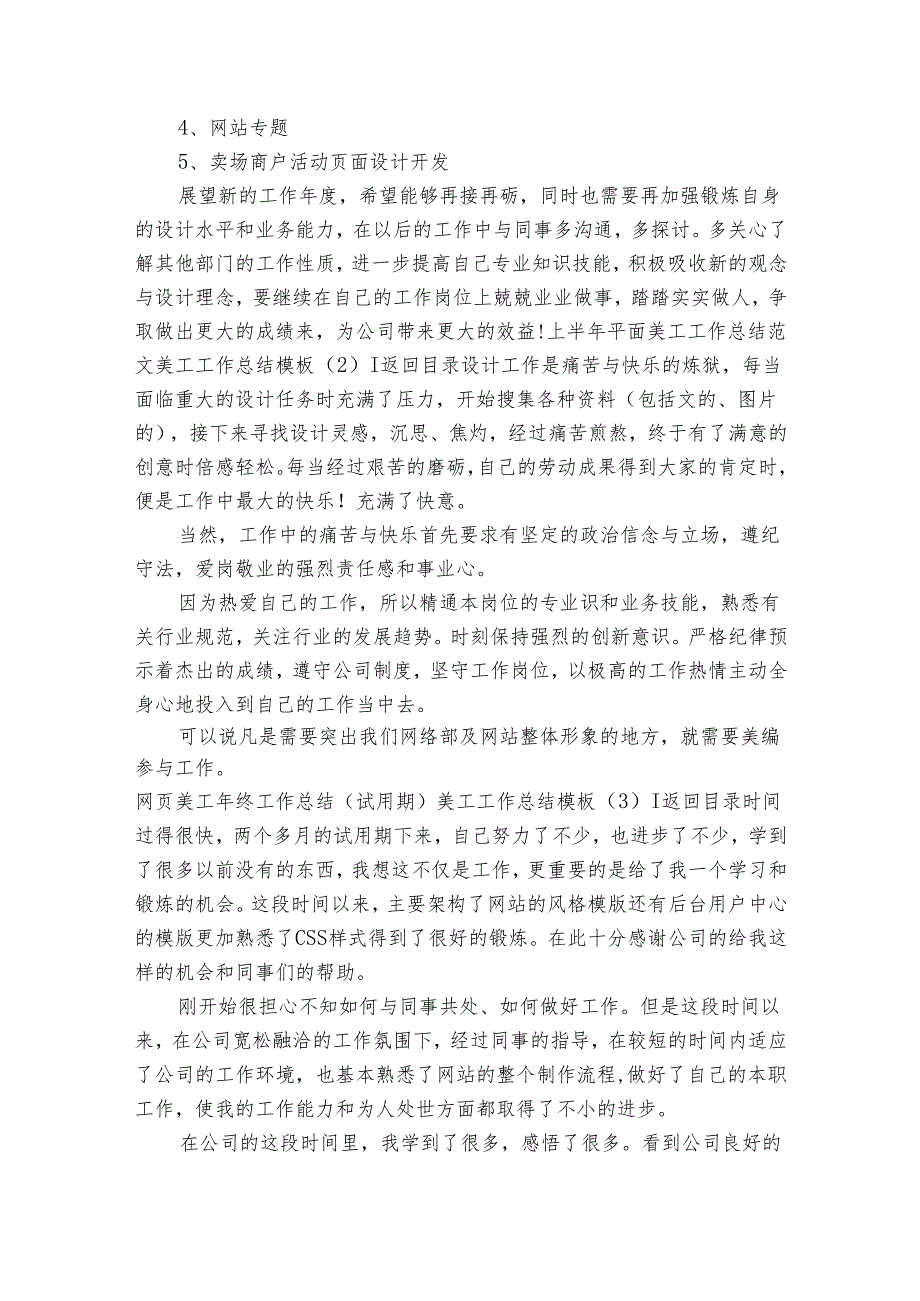 美工工作总结模板4篇美工工作总结.docx_第2页