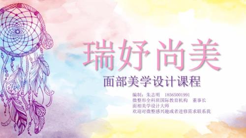 微整面部美学设计面部风水设计.ppt