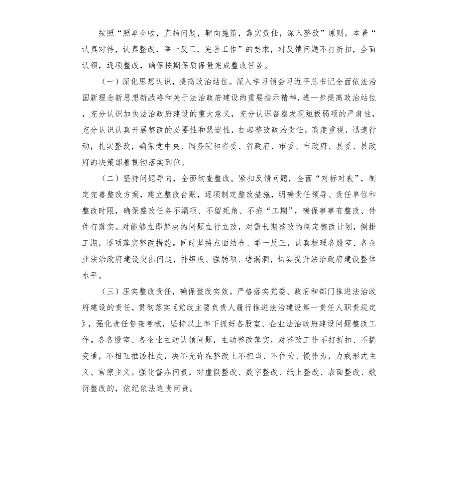 法治政府建设实地督察反馈问题整改方案.docx_第2页