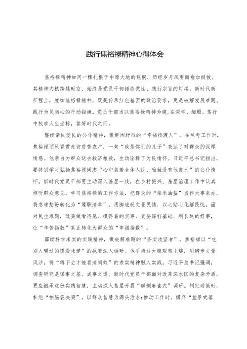 2025年践行焦裕禄精神心得体会.docx