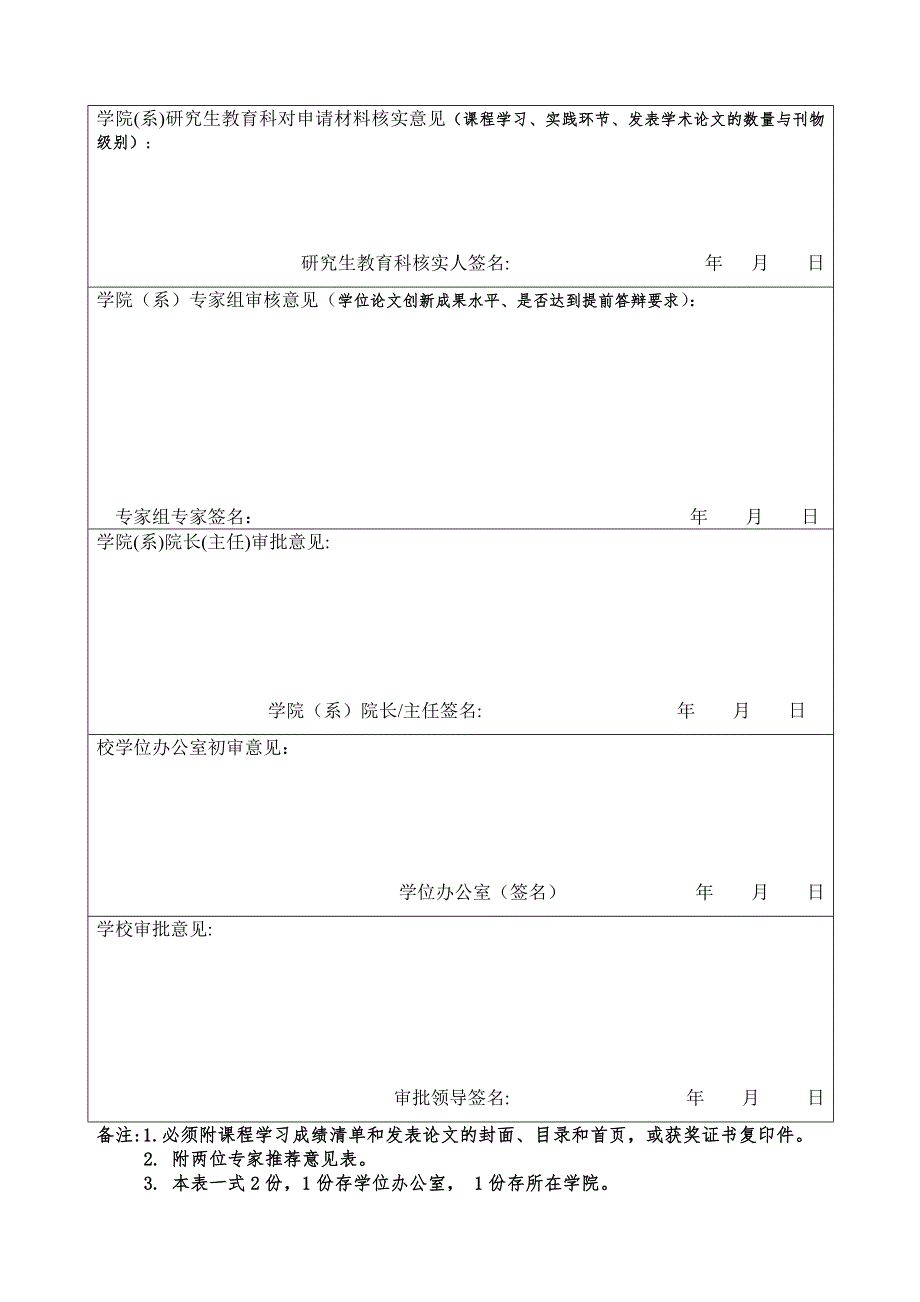 浙江大学研究生提前进行学位论文答辩申请表.doc_第2页
