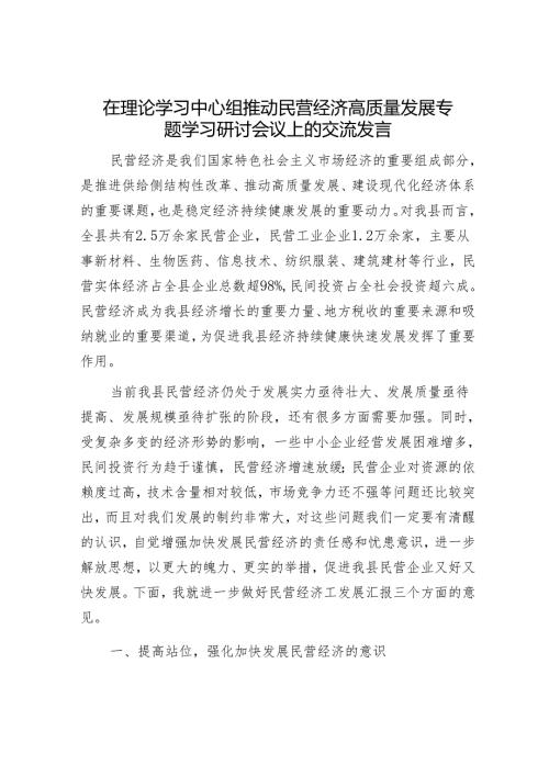 2025年理论中心组专题研讨会上的发言材料精选两篇合辑（税务局）(1).docx