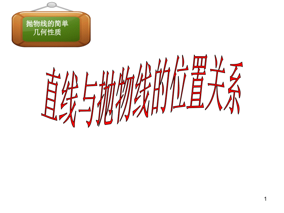 直线与抛物线的位置关系.ppt_第1页