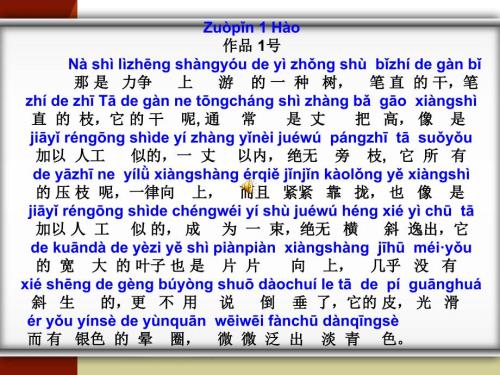 普通话白杨礼赞范文含mp3.ppt