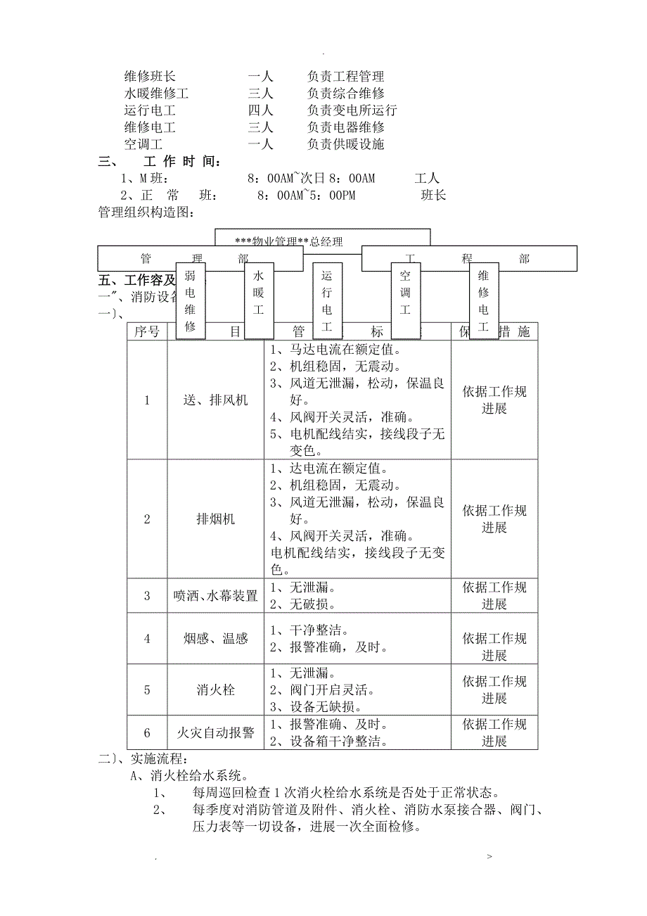 物业工程设备运行维修工作方案.doc_第2页