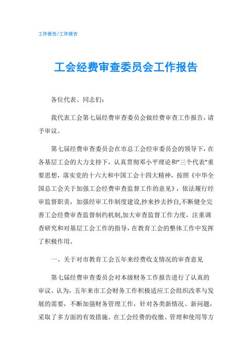 工会经费审查委员会工作报告.doc
