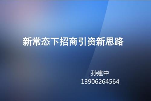 新常态下招商引资新思路.ppt