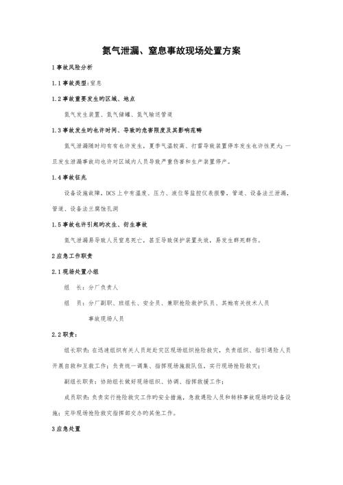 氮气应急处置专题方案.doc