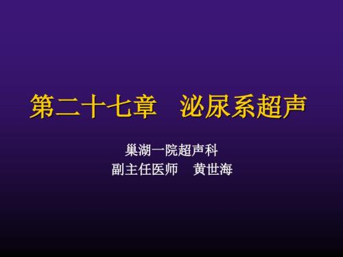 泌尿系超声PPT课件.ppt
