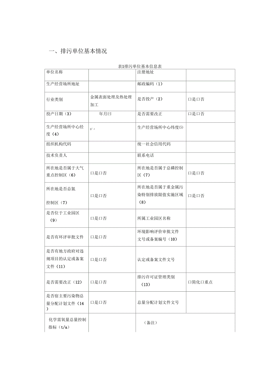 排污许可证申请表金属表面处理及热处理加工.doc_第2页