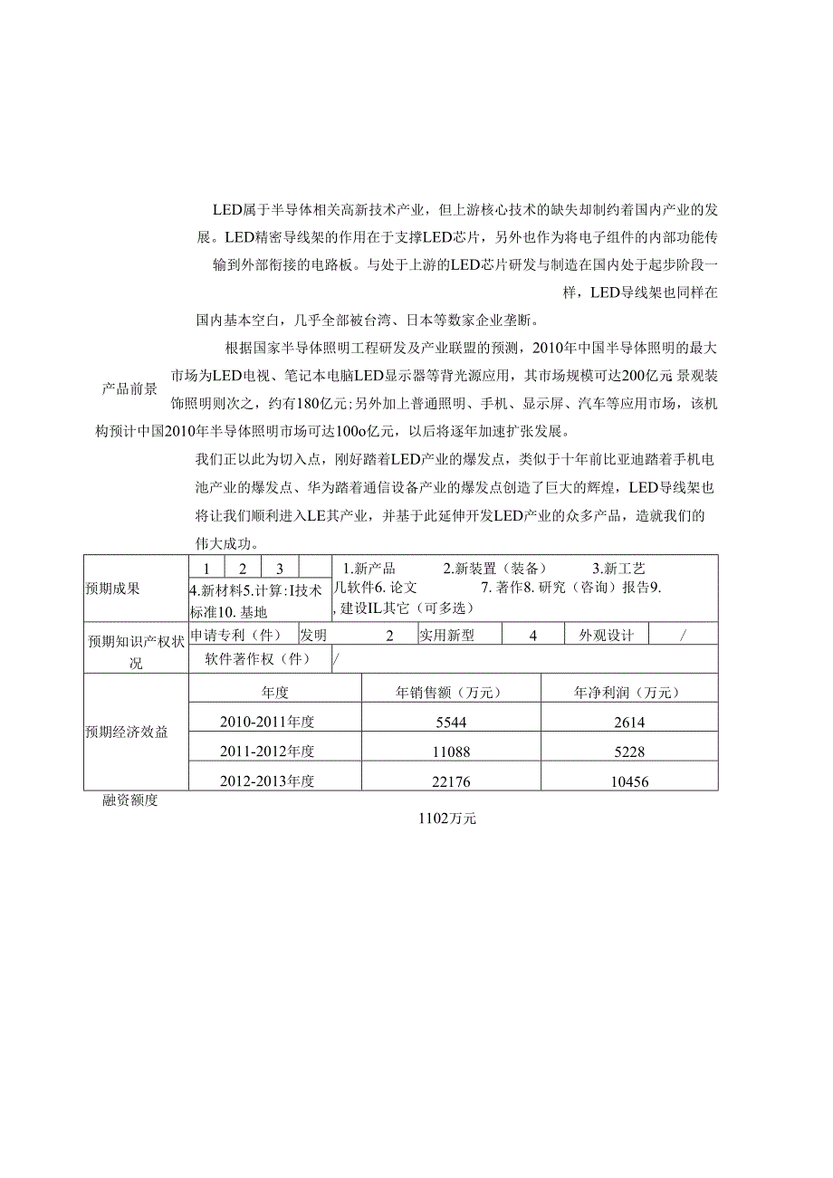 精密制造业行业机械有限公司LED精密导线架(含导线架生产线)融资策划书.docx_第2页