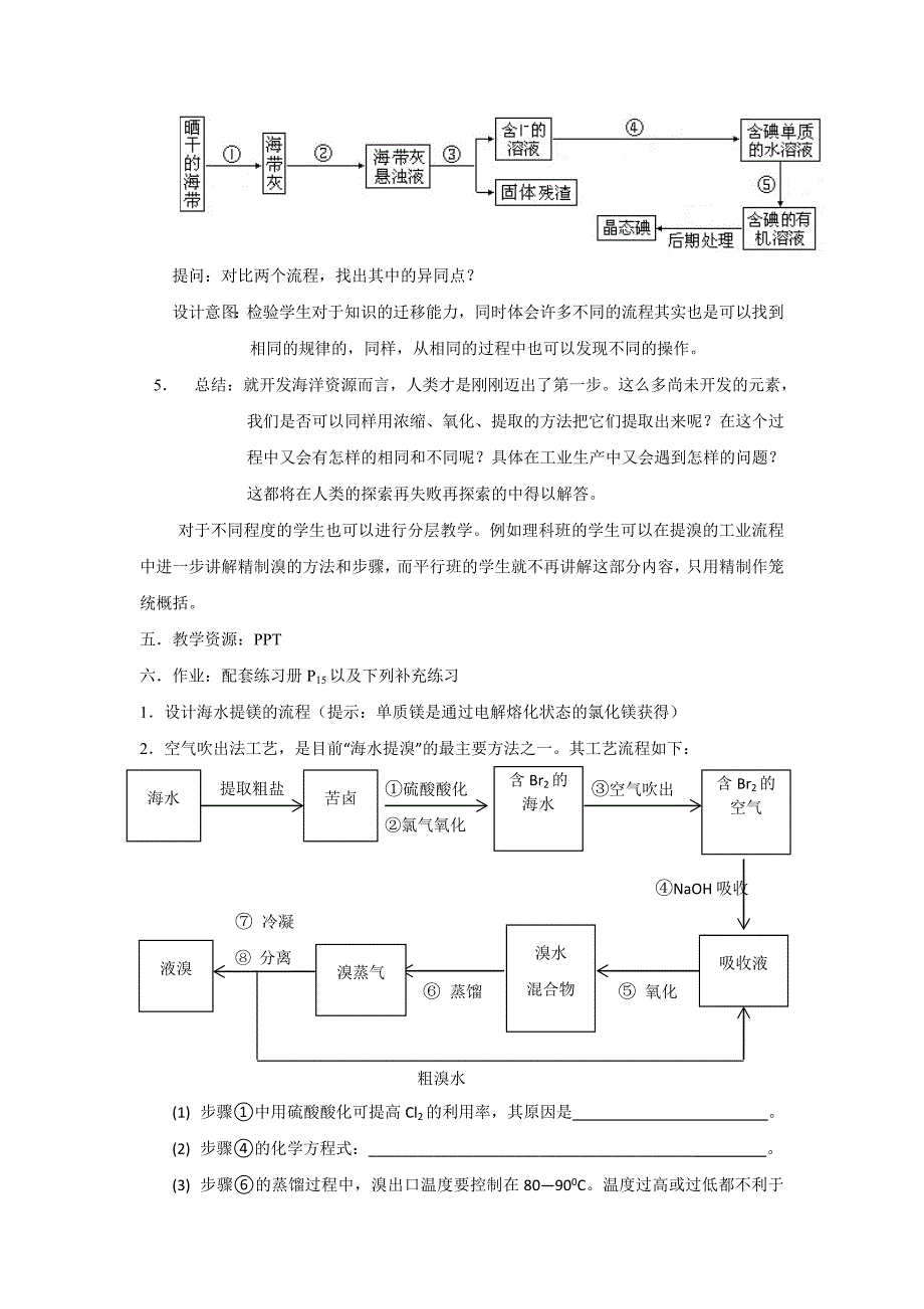 海水提溴提碘说课稿.doc_第3页