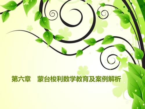 新编第六章蒙台梭利数学教育及案例解析.ppt