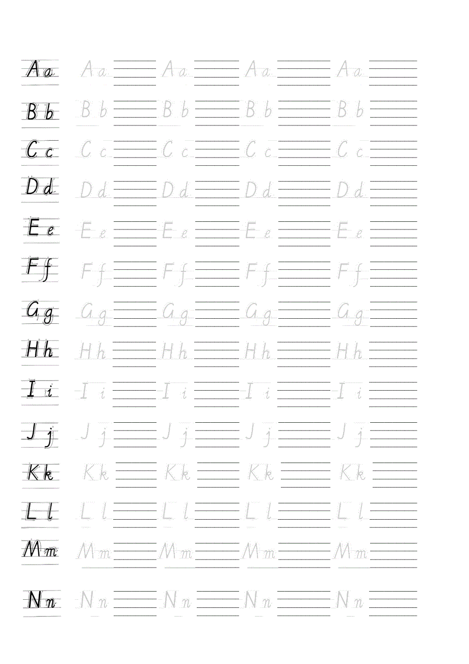 小学三年级英语26英文字母手写体描红字帖有笔顺可仿写.docx_第2页
