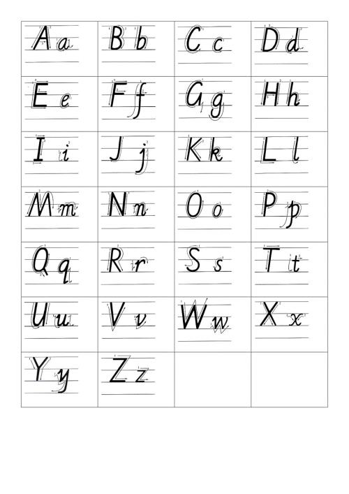 小学三年级英语26英文字母手写体描红字帖有笔顺可仿写.docx