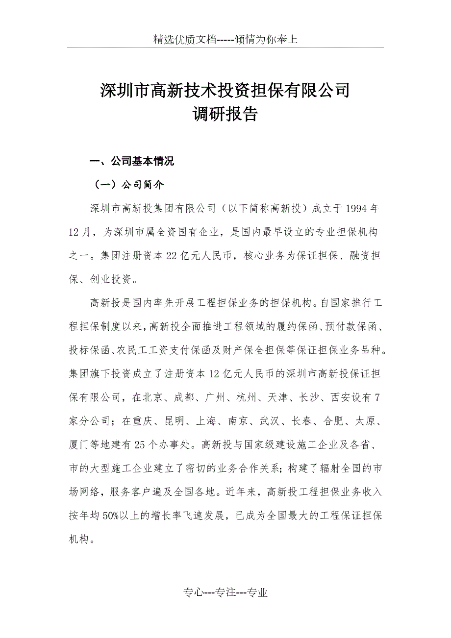 深圳市高新投调研报告共12页.doc_第1页