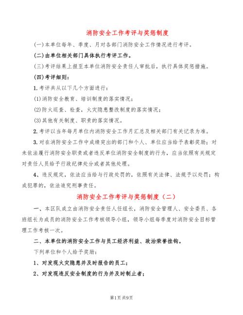 消防安全工作考评与奖惩制度7篇.doc