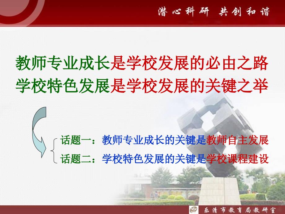 教师专业成长与学校特色发展象阳三小.ppt_第3页