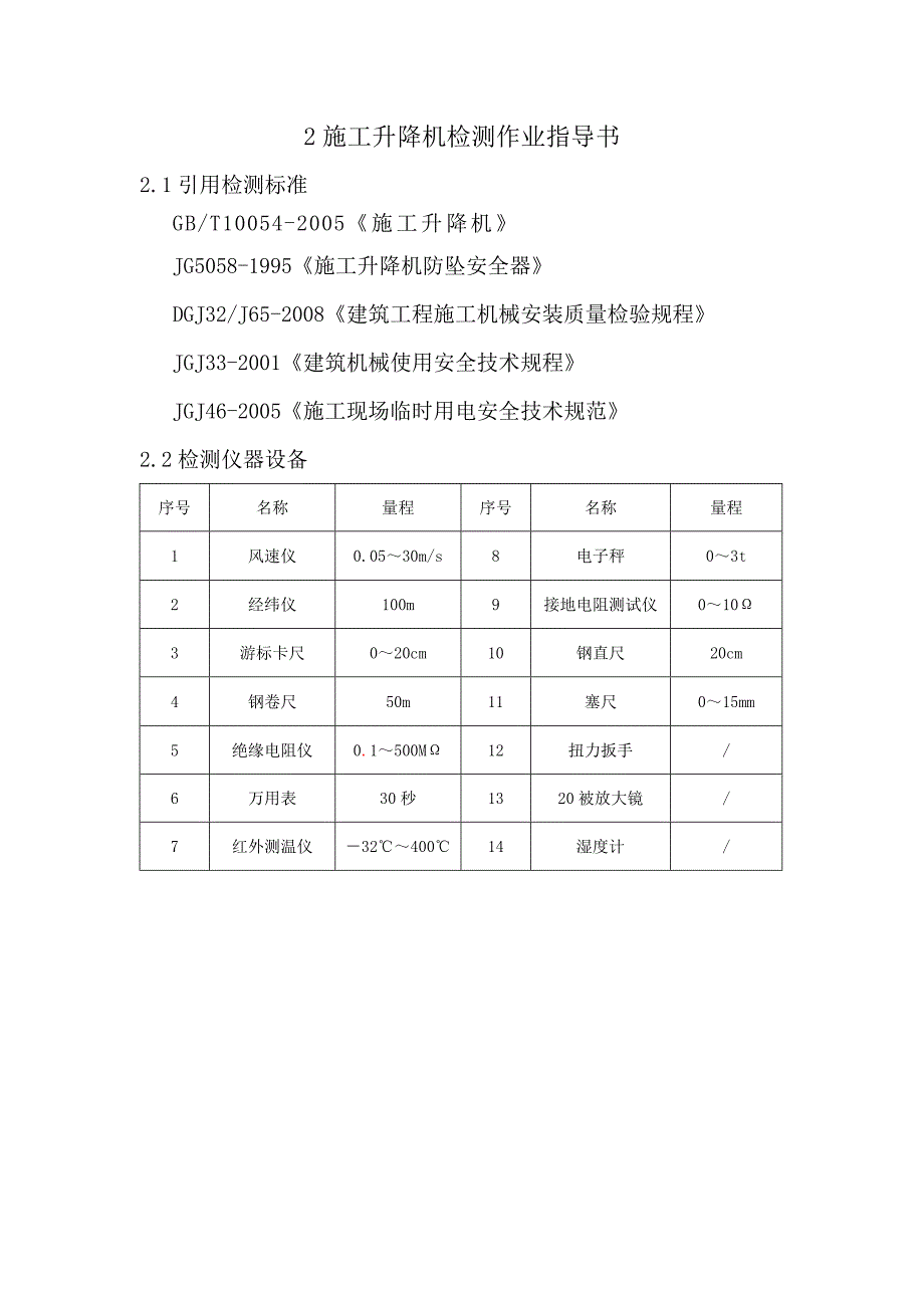 施工升降机检测作业指导书.doc_第1页
