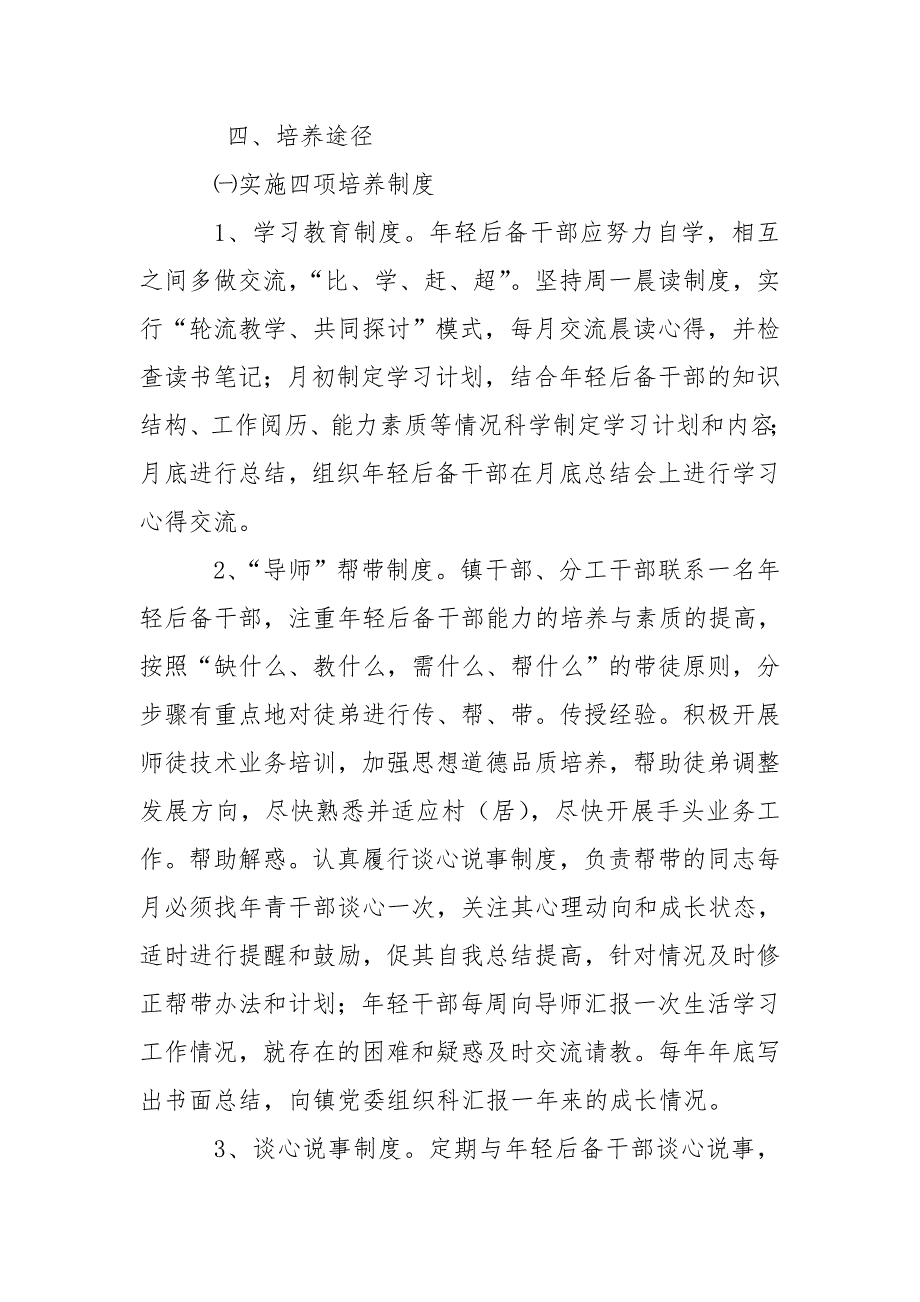 年轻后备干部培养计划方案.doc_第2页