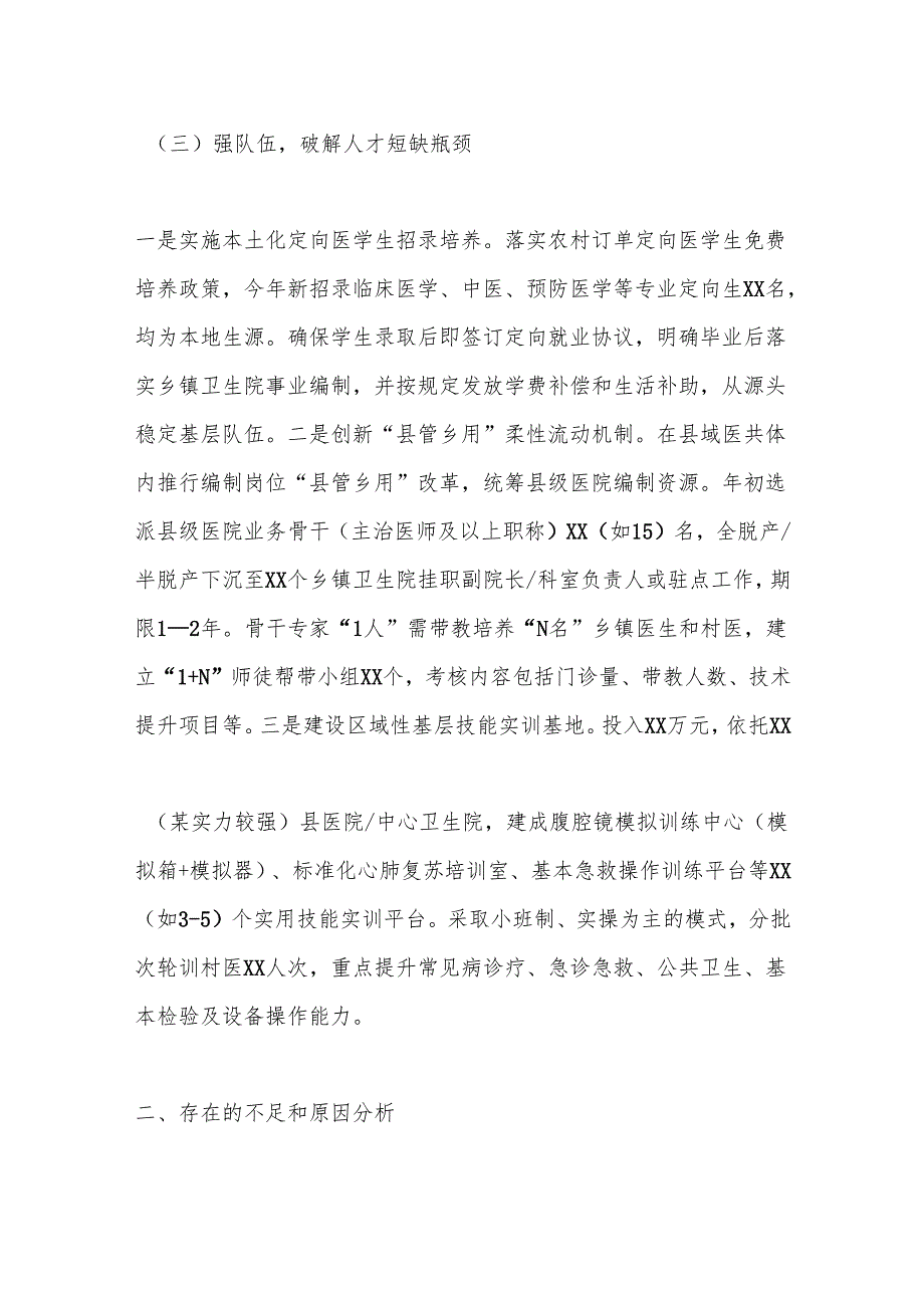 医疗卫生系统乡村振兴2025年上半年工作总结及下半年工作计划.docx_第3页