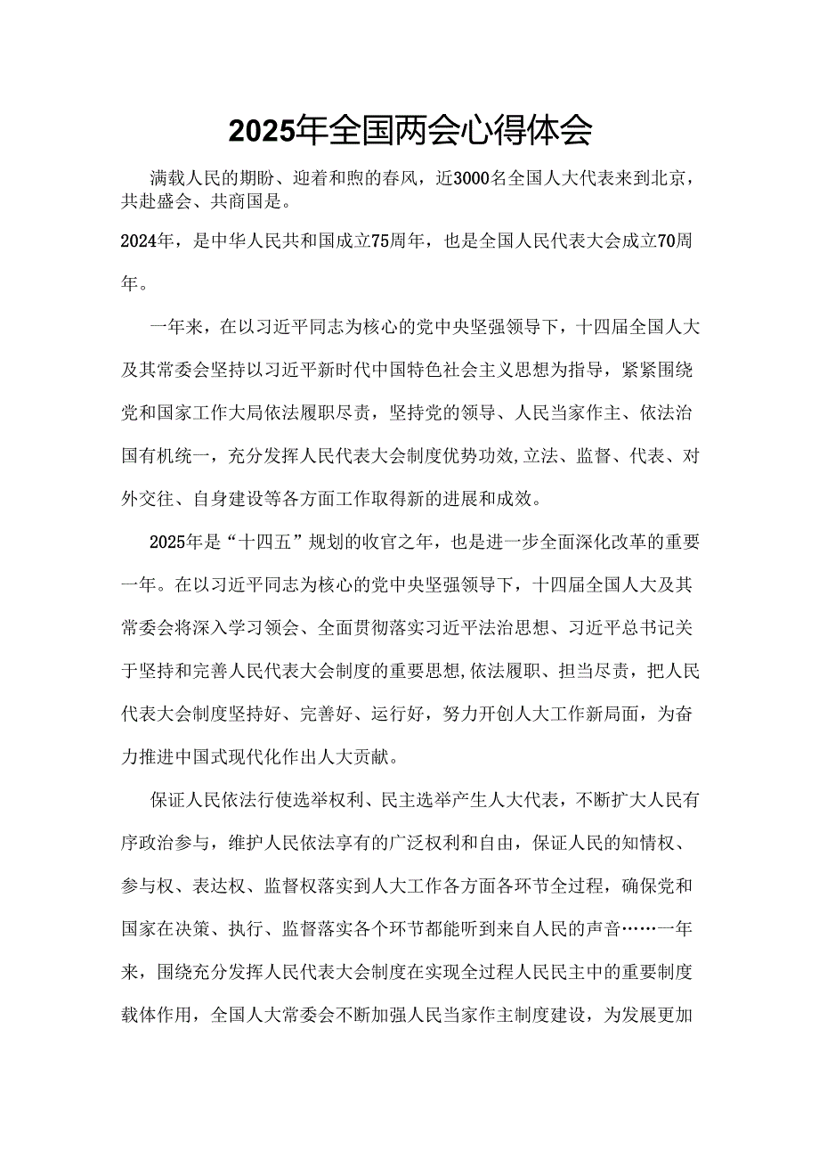 企业2025年全国两会精神发言稿可修改资料.docx_第1页
