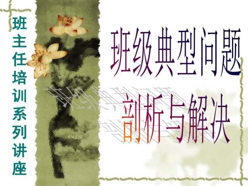 班级典型问题剖析与解决.ppt