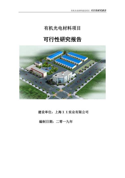 有机光电材料项目可行性研究报告申请立项.doc