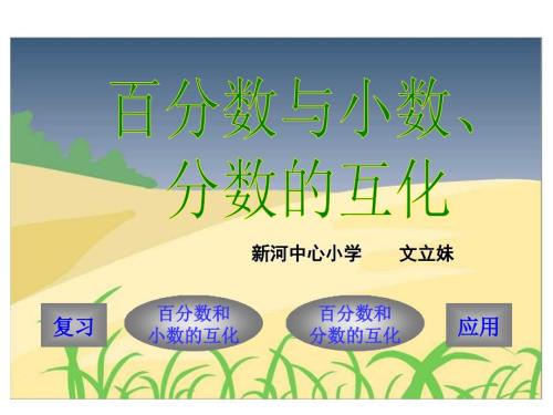 百分数与分数小数互化PPT.ppt